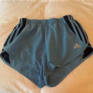 Blue running shorts